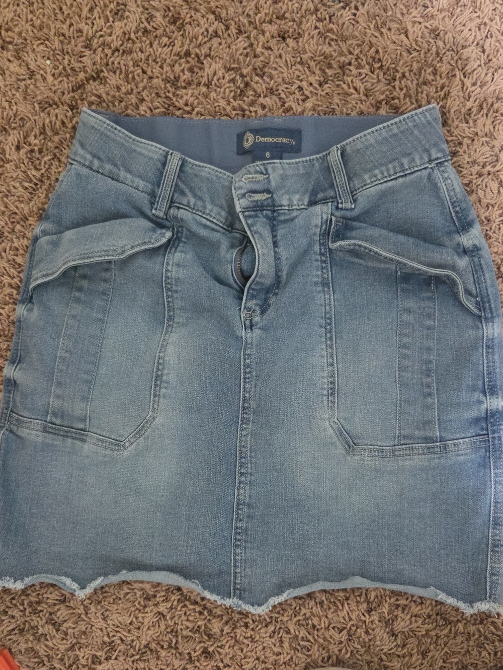 Democracy Denim Mini Skirt in Light Blue